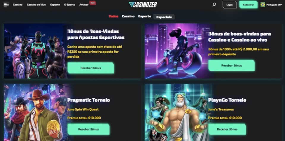 Bonus boas vindas