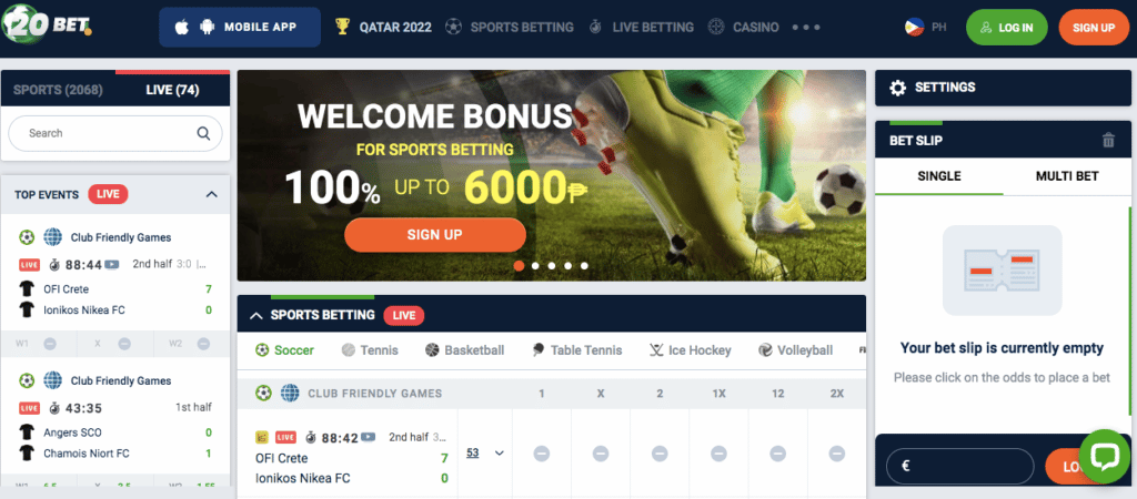 Site aposta futebol